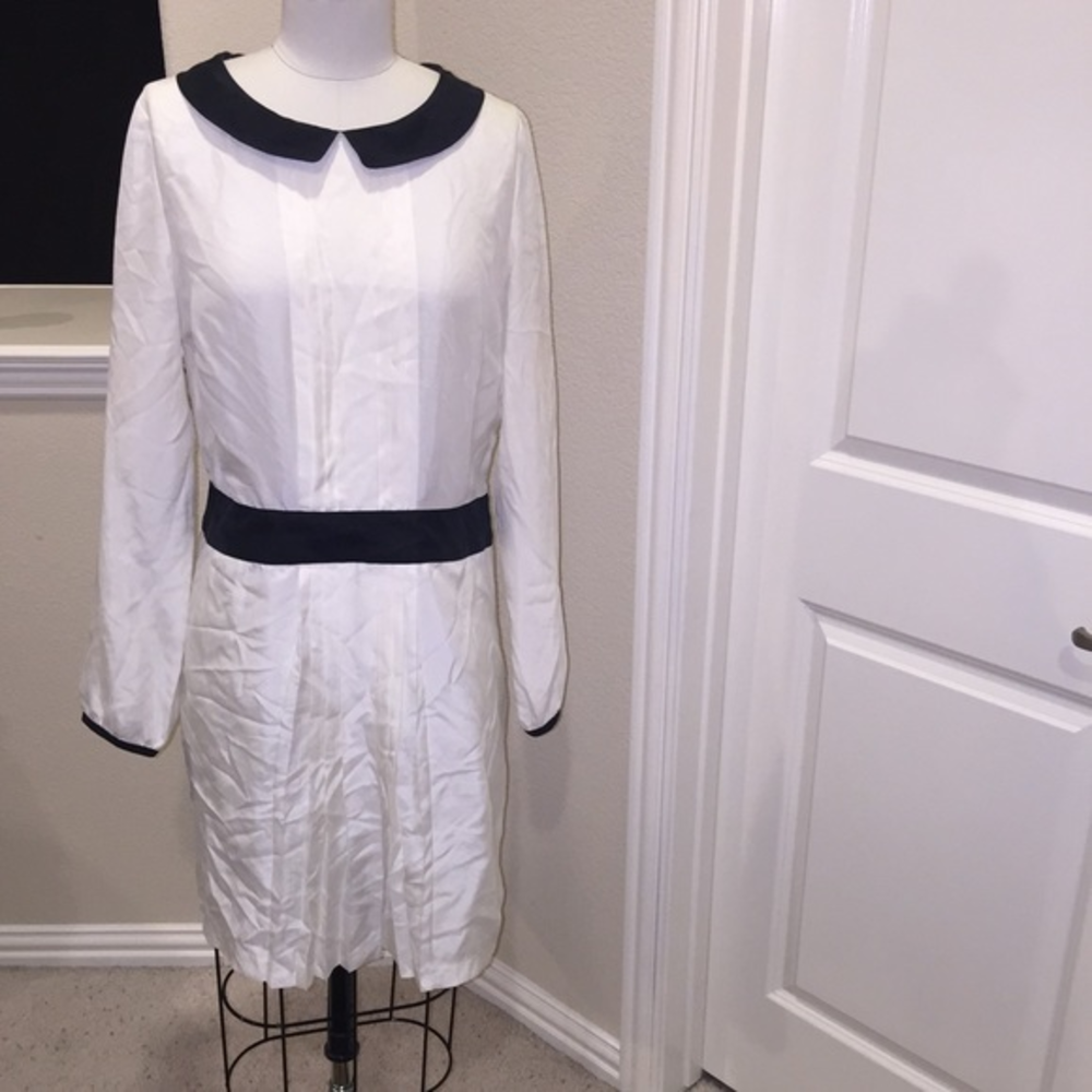 NWOT Silk Black and‎ White Trouvé Dress